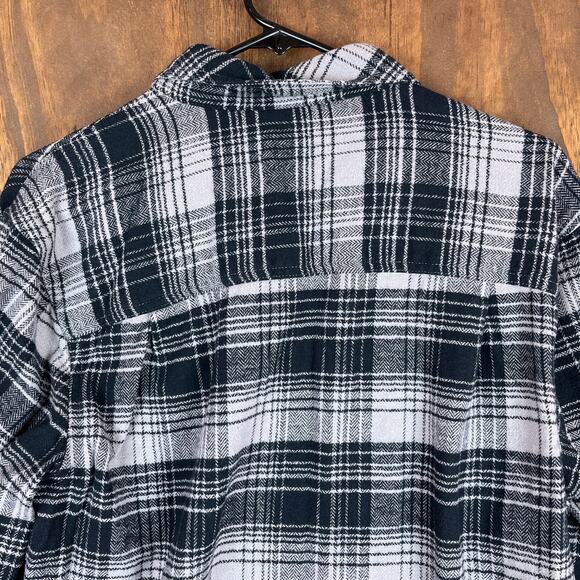 Field & Stream Mens Shirt Gray Blue Plaid Fleece Button Down Front Pockets Small - Picture 12 of 13